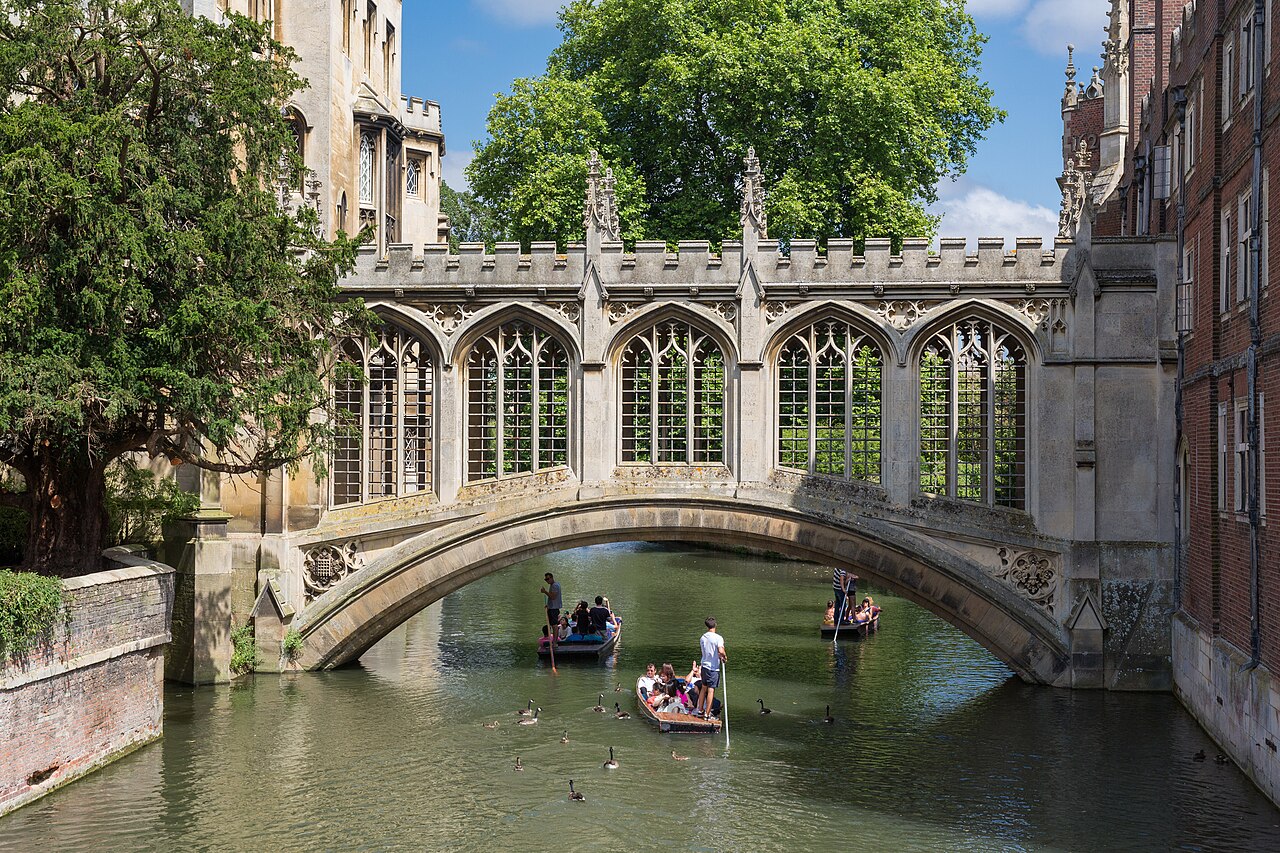 Bridge of Sighs over the River Cam in Cambridge